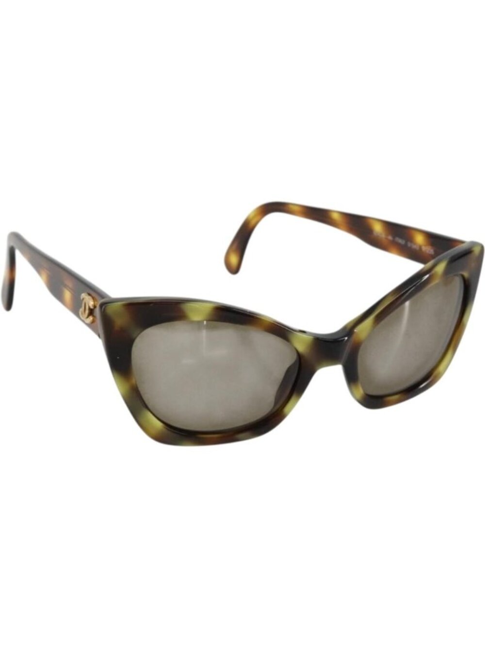 CHANEL Sunglasses plastic Brown CC